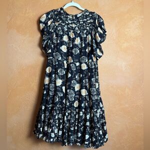 Ulla Johnson Floral Smocked Tiered Dress Size 6